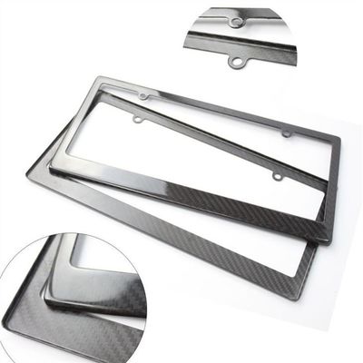 কভার সহ ১০০ কার্বন ফাইবার লাইসেন্স প্লেট ফ্রেম